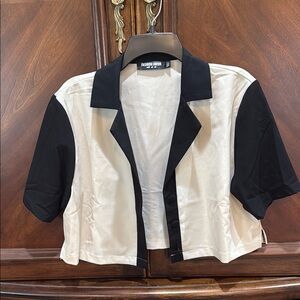 Fashion Union Black and Cream Jacket